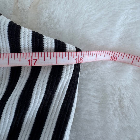 NWT Francesca’s B&W Striped Shift Dress, Size Large - Picture 9 of 11